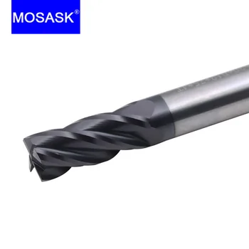 MOSASK 1GB 4 Flautas HRC45 3mm 2mm 4mm Formēšanas Instrumenti Volframa Karbīda Tērauda frēze Beigu Dzirnavas