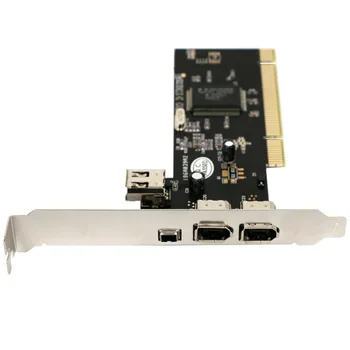 XT-XINTE PCI 1394A video capture karte, 4 Porti (3+1) Pārzinis Kartes Paplašinājums Adapteri PCI 3x 6 Pin 1x 4 Pin IEEE 1394 Kabeli