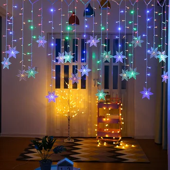 LED Ziemassvētku string gaismas Aizkaru Pasaku Gaismas Vainags Led Kāzu svinības, Ziemassvētku Logs Mājas Āra Dekoru