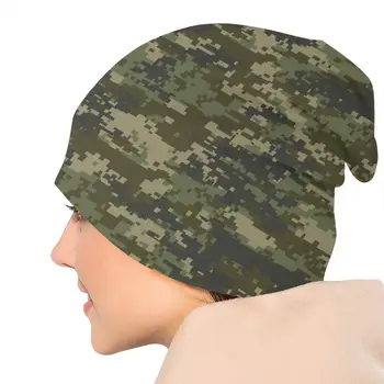 Krievijas Woodland Kamuflāžas Cepures Modes Goth Rudens Ziemas Beanies Klp unisex Vīriešu, Sieviešu Ziemas Vasaras Siltā Divējāda lietojuma Cepures