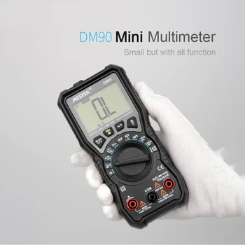 DM90 Mini Multimetrs Augstas Precizitātes Digitālā daudzfunkciju Multimetrs Auto Klāstu Testeri Kapacitātes Mērītājs