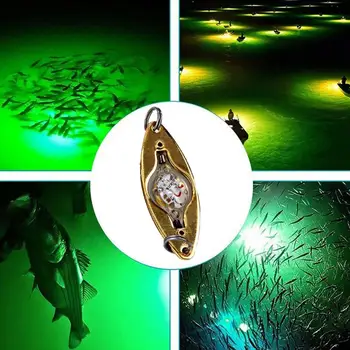 60%HOTUnderwater zvejas gaismas mini spilgti vara sakausējuma LED grozāms zvejas kalmārs flash ēsmas zvejas
