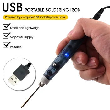 Portatīvo USB lodāmurs Professional Elektriskā Apkure Instrumenti Pārtaisīšanu Ar Indikatoru Rīkoties ar Metināšanas Pistoli, BGA Remonta Rīku