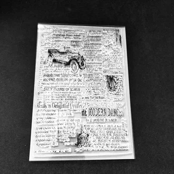 Vintage Laikraksta caurspīdīga silikona skaidrs, zīmogs scrapbooking DIY amatniecības apdare mīksta zīmogs bērniem kancelejas