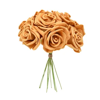 24 Gabali 7CM PE Putu Rožu Mākslīgo Rožu Ziedi Kāzu Roku darbs Līgavas Pušķis DIY Dekoratīvais Vainags Mājas Dekoru Viltus Ziedi