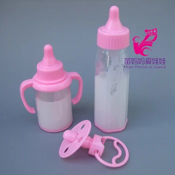 3pcs/komplekts Magic mike pudeli baby lelle barošanas pudele pakārtotā dzelksnis, lai lelle, rotaļlieta, piena pudele.