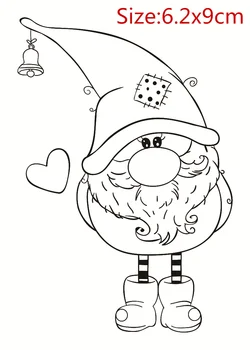 Santa Claus Caurspīdīga Silikona Zīmogu Un Metāla Die/Zīmogs Par DIY Scrapbooking/foto Albums Dekoratīvās Skaidrs, Zīmogs Sheetstampons
