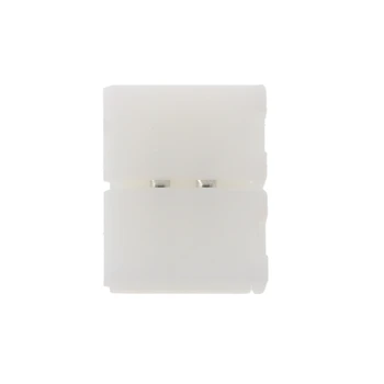 2 Pin 10mm Solderless Clip-on Savienotāju Par 5050 Vienu Krāsu LED Strip Gaismas