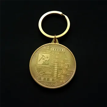 Karstā Pārdodam Augstas Kvalitātes Bitcoin Zelta, Sudraba Krāsas Sakausējuma keychain Sievietēm Cilvēks jauks auto Soma atslēgu gredzens Rotaslietas Dāvanu