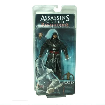 JAUNU NECA Rīcības Attēls Assassin s Creed 3 3. Paaudzes Brālības Ezio 7 collu Kustamo Lelle Modeļa Rotaļlietu Kolekcija Dāvanu