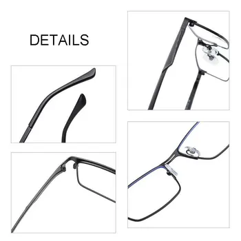 Pilna Loka Metāla Rāmis Glasss, Lai Cilvēks Jaunas Ielidošanas Fashional Biznesa Stils Anti-Zila Gaisma Optisko Eyewears
