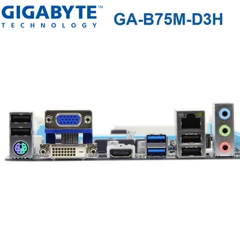 Gigabyte GA-B75M-D3H Motherbaord Intel B75 LGA 1155 DDR3 32GB PCI-E 3.0 Darbvirsmas B75 Mainboard 1155 DDR3