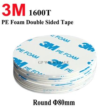 5gab 3M 1600T Balts Double Sided Adhesive PE Putu Lente, 1.1 mm x 80 mm Kārtā