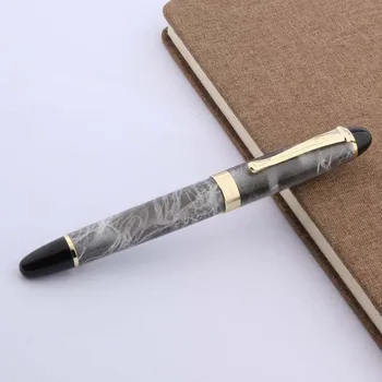 Jinhao x450 pelēka marmora, zelta labas kvalitātes tintes Pildspalvu