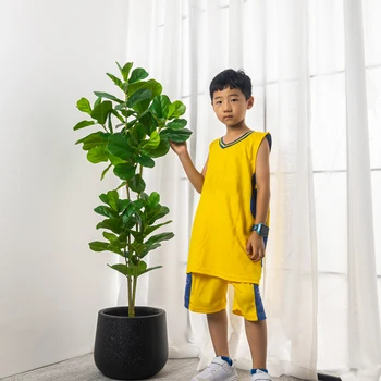122cm 65cm Lielu Mākslīgo Ficus Koks Tropu Augi Viltus Banyan Tree Filiāles Nekustamo Touch Mājas Lapas Kāzu Dekori Office
