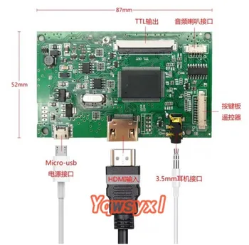 Yqwsyxl LCD TTL Kontrolieris Valdes HDMI CLAA070MA0ACW 800*600 Micro USB 60 Adatas LCD Ekrāns Kontrolieris