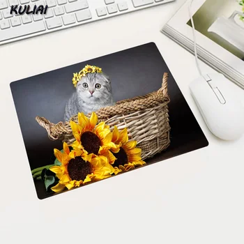 XGZ Kaķis Ziedu, Dzīvnieku Tapetes Gumijas Peles Paliktņa Mazo Izmēru Gumijas, kas Piemērots Spēļu Datoru, Biroja Spēli Pc Gta Dota2