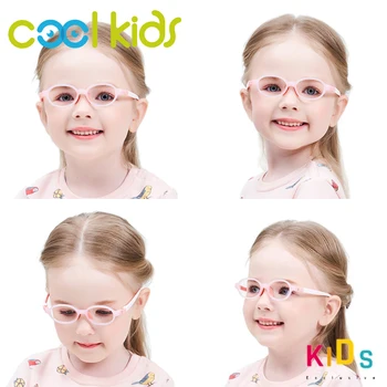 COOL KIDS Bērnu Optisko Briļļu Rāmji Elastīga TR90 Bērniem Silikona Brilles Bērnu tuvredzība Bērniem, Briļļu Gumijas Brilles Unisex