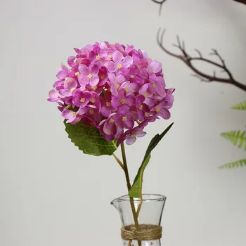 1PC Mākslīgā Hydrangea Ziedi Papildu Zīda Materiāla Viltus Ziedi DIY Hydrangea Kāzu Home Decoration Vāze Vienošanās