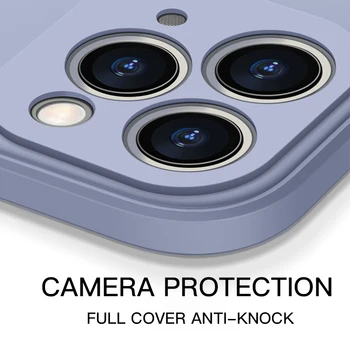 ATS Šķidruma Silikona Case For iPhone 13 12 11 Pro Max Mini XS X XR 7 8 Plus SE2 Pilnu Kvadrātveida Lēcu Aizsardzības Triecienizturīgs Mīksto Segumu