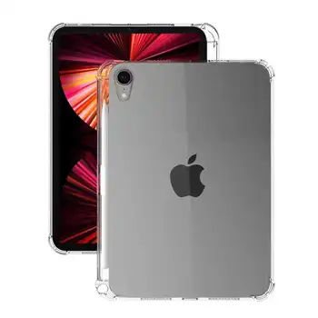 Par Jauno IPad Mini 6 2021 Gadījumā, TPU Silīcija Pārredzamu Slim Cover for iPad Mini 6 Rūdīts Filmu