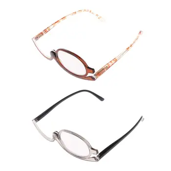 Sieviešu Grims Palielināmo Lasīšanas Brilles Rotācijas Flip Make Up Acu Brilles +1 +1.5 +2 +2.5 +3 +3.5 +4.0 50JB