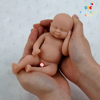 RSG Jauns 6 Collas (15cm Pilna Silikona Ķermeņa Bebes Atdzimis Lelles Mini Lelle Nop Tas Fidget Guļ Bērnu Tukšu Nopainted Anti-Stress