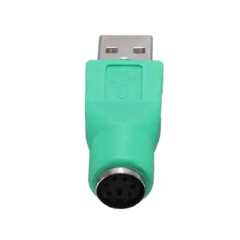 BlUELANS Vēsu Zaļo USB Vīrietis uz PS2 Sieviešu Pārveidotājs un Adapteri Klaviatūras Peles