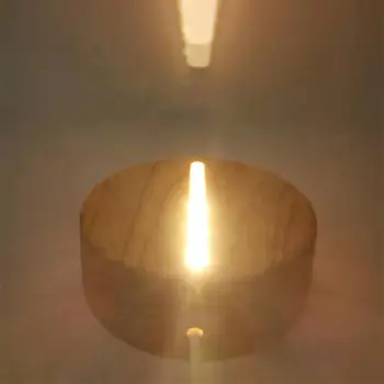 Roku darbs Sveķu Mākslas Koksnes LED Gaismas Dispaly Bāzes Kristāla Sveķu Stikla Mākslas Rotājumu Koka Naktī Izgaismotas Bāzes Stāvēt Amatu