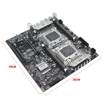 JGINYUE X79 Pamatplates, kas Ar Xeon E5 2620 V2*2 CPU LGA 2011 Komplekts DDR3 16GB(4*4 GB) REG ECC Atmiņas Nvme M. 2 USB 3.0 X79-D4