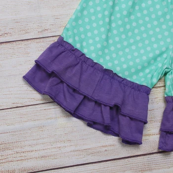 Baby Meitenes Apģērbu 2gab Uzvalks Uzstādīt Modes bez Piedurknēm Sirēna Meitene Kleita + Zaļo Plankumu Ziedu Šorti Tērpiem 1-7 Gadiem