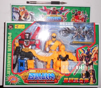 BANDAI Super Sentai Darbības Rādītāji Rotaļlietas HyakujyuuSentai GanRanger Kombinētās Dzīvnieku Robots ModelWeapon Kopu Kolekcija Zēniem Rotaļlietas, Dāvanu