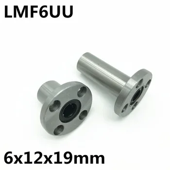 2gab LMF6UU LMF6 atloks ar lodīšu gultņiem, ko Izmanto 6mm, lineārie guide, Bezmaksas piegāde 6x12x19 mm