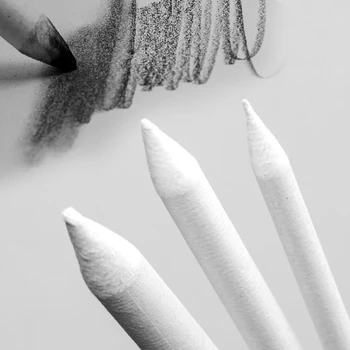 Sajaukšanas Smudge Celma Stick Skiču Mākslas Balts Zīmēšanas grafīts Sketcking Rīku Rīsu Papīra Pildspalva Mākslinieks Piegādes 3/6pcs/komplekts