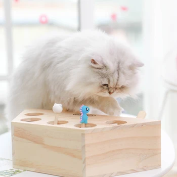Kaķis Interaktīvās Pet Cat Toy Spēlēt Nozvejas Rotaļlieta Spēlē Izmantot Rotaļlietas Pet Produktu Tīra Koka Rotaļlietas, Pateicoties Izglītības Pet Rotaļlietas