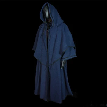 Vednis Cosplay Halloween Kostīmi Sieviete Vīrietis Pieaugušajiem Viduslaiku Raganu Friar Drēbes Priestera Tērpu, Seno Apģērbu Kristiešu Uzvalks