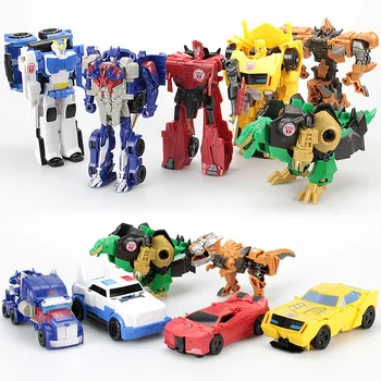 Transformatoru Rotaļlietas Bērniem 12cm Transformācijas Robotu Komplektu, Rotaļlietas, Modeļi 2 In 1 Viens Solis Modelis Deformēta Auto Toy Boy Dāvanu